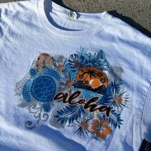 Vintage White Hawaii Aloha Graphic Tee